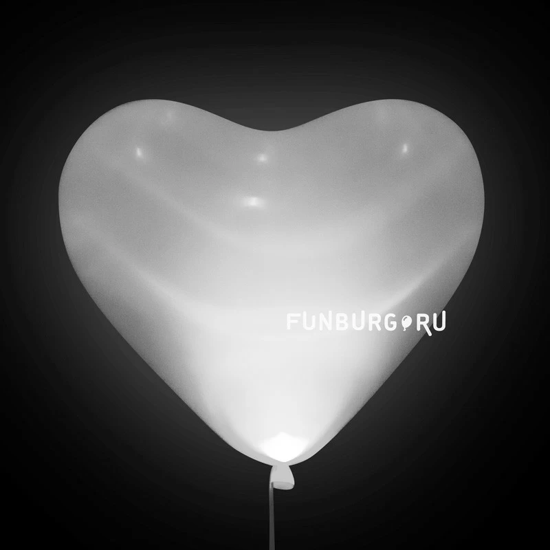 Светящиеся шары (16 дюймов) «Белые сердца»