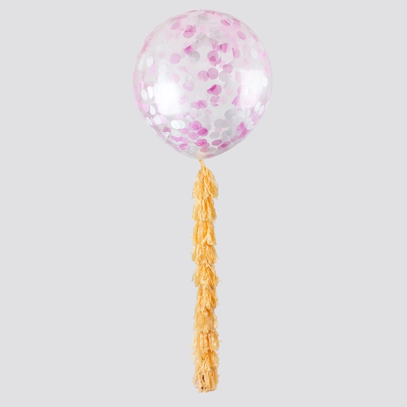 Метровый шар «С конфетти и кисточками»