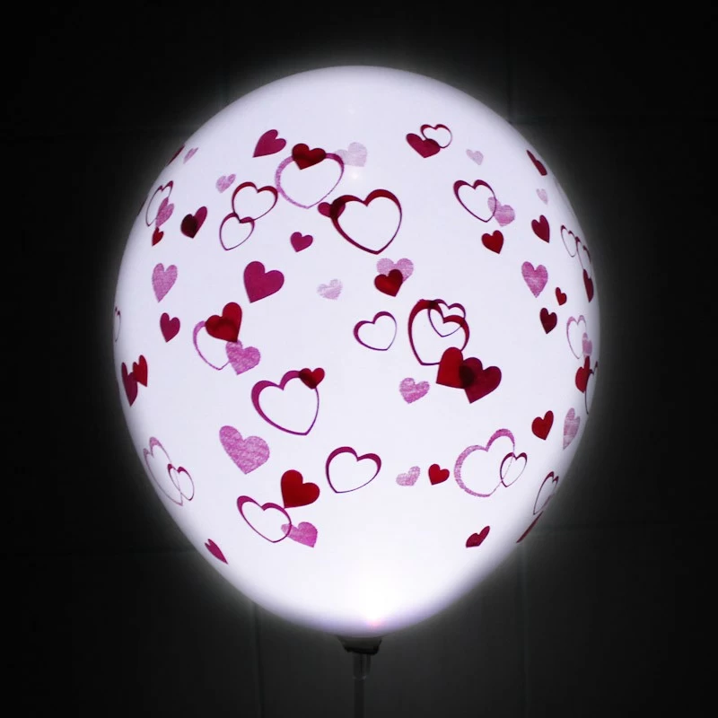 Светящиеся шары «Любой шар с сердечками»