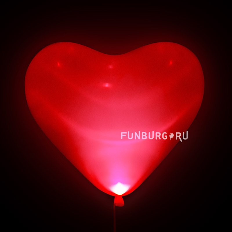 Светящиеся шары (16 дюймов) «Красные сердца»
