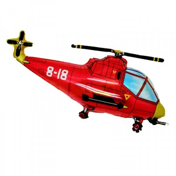 Шар из фольги «Красный вертолёт»
