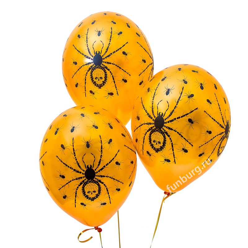 Воздушные шары «Оранжевые пауки»