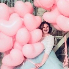 Воздушные шары (16 дюймов) «Розовые сердца»
