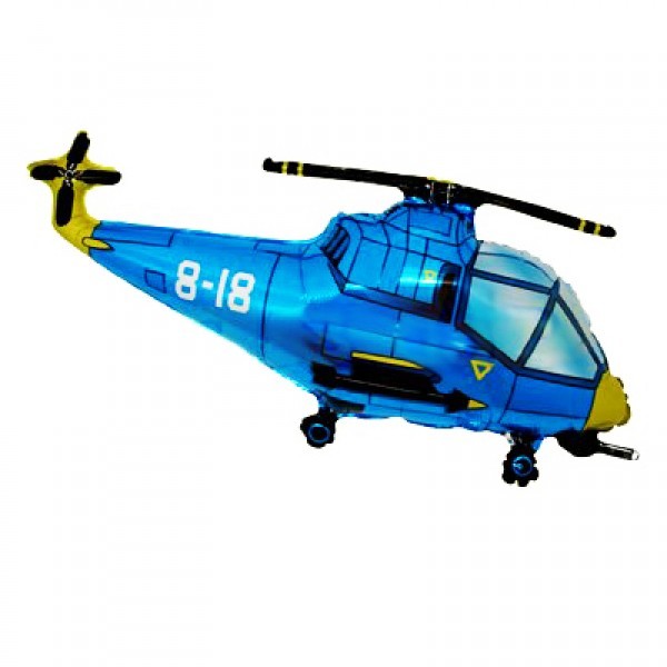 Шар из фольги «Синий вертолёт»