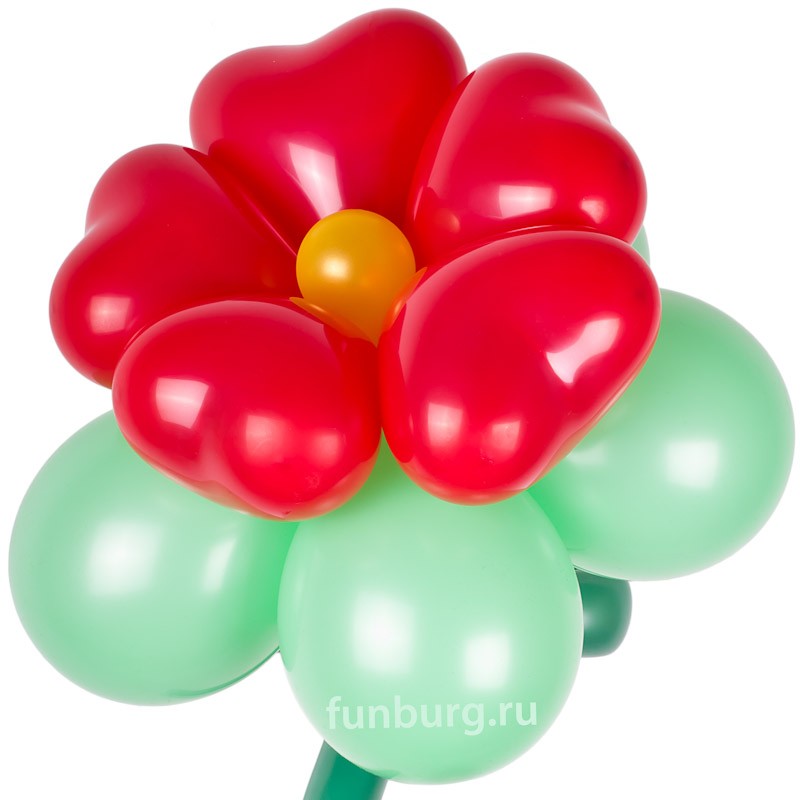 Фигура из шаров «Цветок Пуансетия»