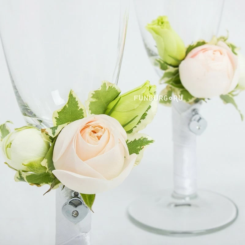 Свадебные бокалы «Хрупкие цветы»