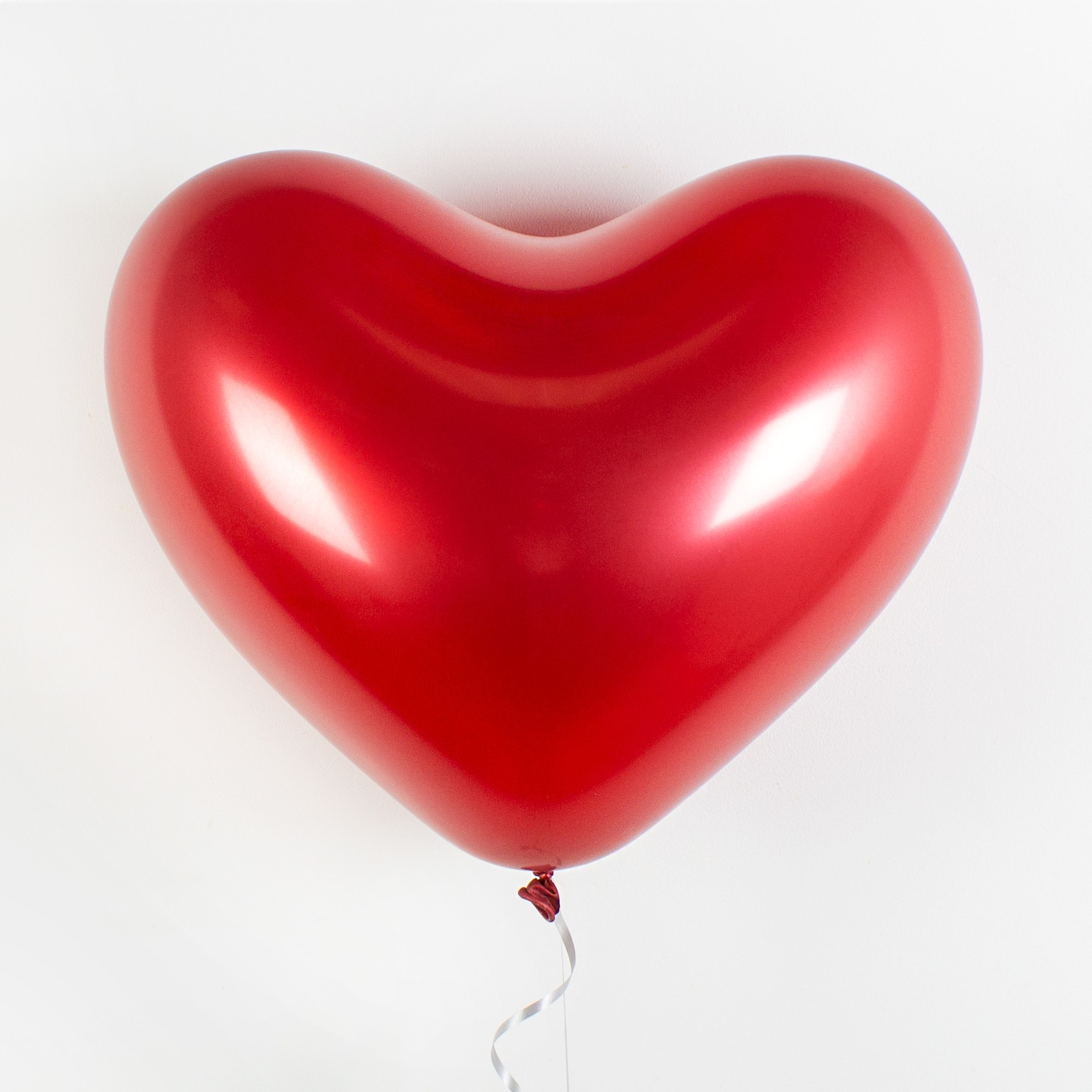 Воздушные шары (14 дюймов) «Сердца Chrome» красные