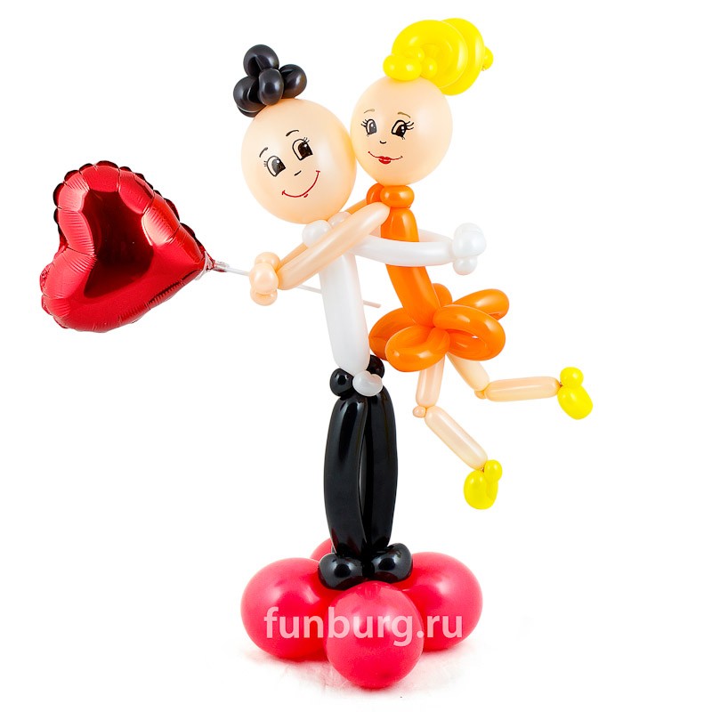 Фигура из шаров «Влюбленная парочка»