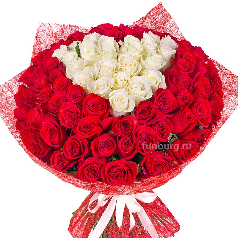 Букет из 101 розы «Идеальная любовь»