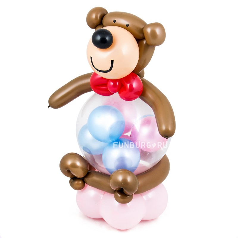Фигура из шаров «Медвежонок с сюрпризом»