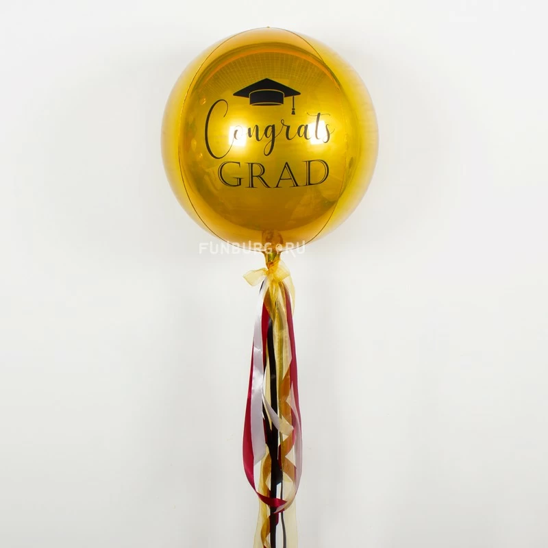 Шар-сфера с надписью «Graduation»