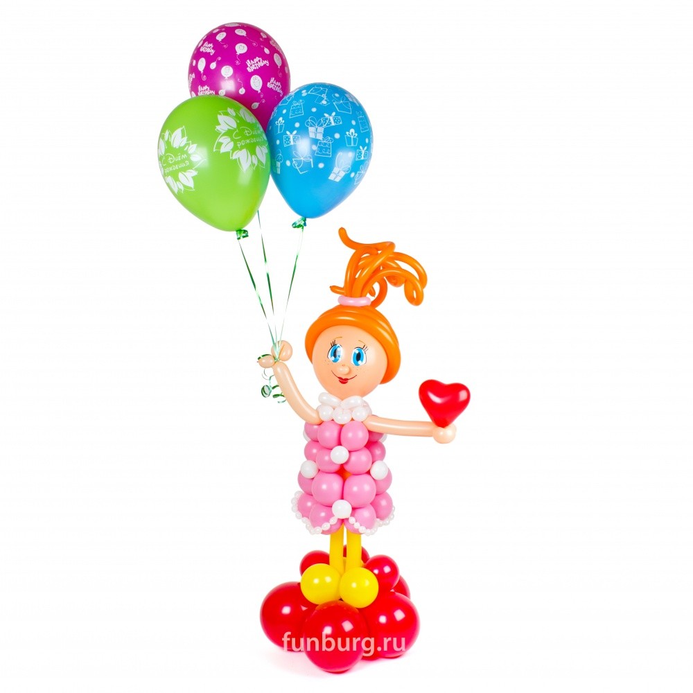 Фигура из шаров «Девочка-праздник»