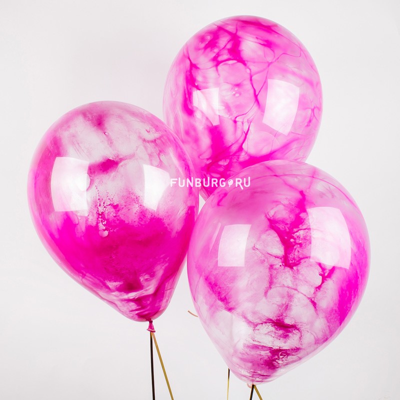 Мраморные шары «Розовый всплеск»
