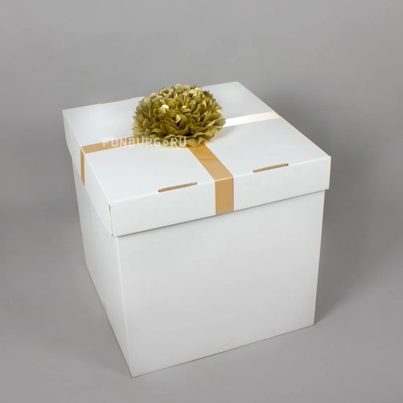 Большая коробка-сюрприз с шарами «Бисквит» 