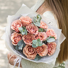 Букет роз «Мокко»
