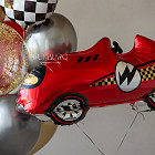 Набор: связка и гоночная машинка «Rally» (в красном)