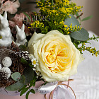 Пасхальная композиция в шляпной коробке №2