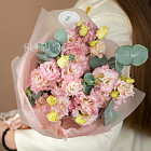 Букет из эустом «Клубничное суфле»