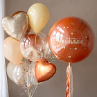 Большой шар с конфетти «Солнышко» 24″