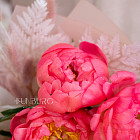 Букет пионов «Земляничный поцелуй»