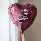 Набор: сердце с фотографиями и связка «Cherry Wine»