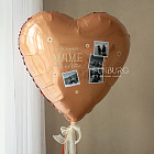 Сердце с вашими фотографиями «Медовая карамель» 30″