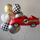 Набор: связка и гоночная машинка «Rally» (в красном)