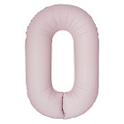 Шар из фольги «Цифра 0 (пыльная роза)» Slim