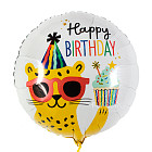 Шарик из фольги «Happy Birthday!» (Леопард)