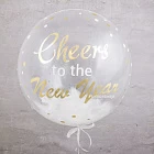 Шар Bubble с перьями «Cheers to the New Year»