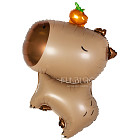 Шар из фольги «Капибара с мандаринкой»