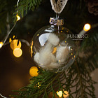 Набор ёлочных шаров с сухоцветами, 4 шт