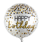 Шарик из фольги «Happy Birthday!» (конфетти)