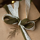 Набор ёлочных шаров с сухоцветами, 4 шт