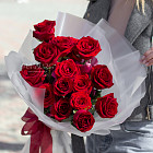 Монобукет из сортовых роз «Кармен»