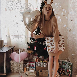 Шар из фольги «Сердце (шампань)»