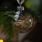 Набор ёлочных шаров с сухоцветами, 4 шт