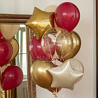 Связка воздушных шаров «Бордо»