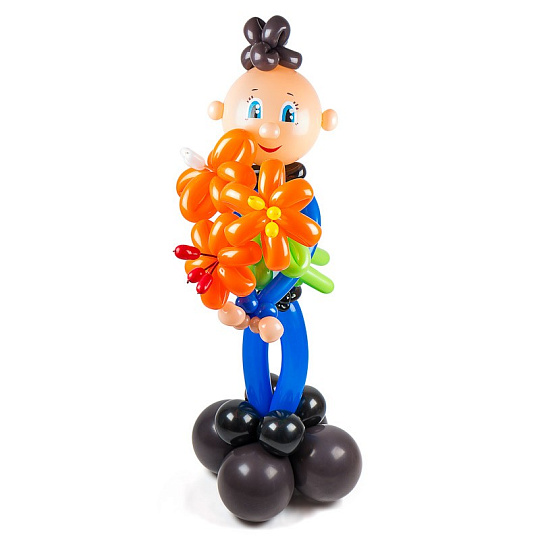 Фигура из шаров «Мальчик с букетом»