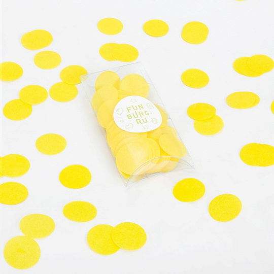 Бумажное конфетти «Желтое»
