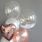 Шар Bubble с перьями «Cheers to the New Year»