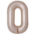 Шар из фольги «Цифра 0 (звёздное золото)» Slim