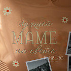 Сердце с вашими фотографиями «Медовая карамель» 30″