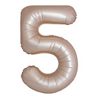 Шар из фольги «Цифра 5 (звёздное золото)» Slim