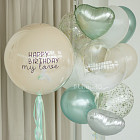 Большой стеклянный шар «Нежная мята»