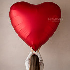 Огромное сердце с гелием «Red» 68″ (153 см)