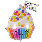 Шар из фольги «Happy Birthday» (счастливый кексик)