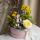 Пасхальная композиция в шляпной коробке №2