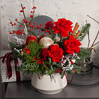 Композиция с нобилисом «Снежная клюква»