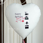 Большое сердце с вашими фотографиями «My Love» 36″